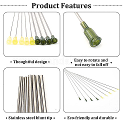 10Pcs 2 Style 304 Stainless Steel Blunt Tip Dispensing Needle with PP Luer Lock&nbsp;FIND-BC0003-65