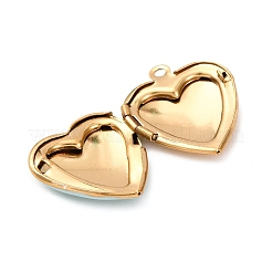 304 Stainless Steel Heart Locket Pendants&nbsp;STAS-Z168-02G-01