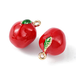 Brass Enamel Charms&nbsp;KK-G462-42LG