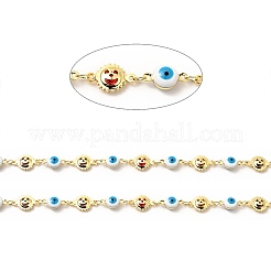 Enamel Evil Eye & Sun Link Chains&nbsp;CHC-C003-08G
