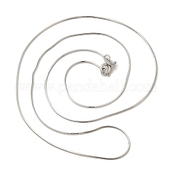 Anti-Tarnish Rhodium Plated Sterling Silver Snake Chain Necklaces&nbsp;X-NJEW-M153-15A-20