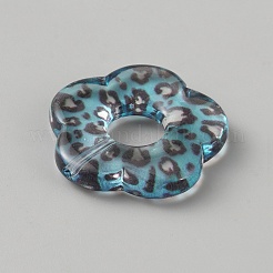 Transparent Leopard Printed Resin Beads&nbsp;RESI-FS0003-01D