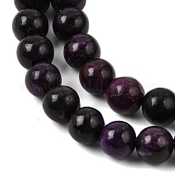 Natural Dyed White Jade(Imitation Charoite) Beads Strands&nbsp;GG-CBA0743-J02-6mm
