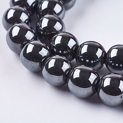 Non-Magnetic Synthetic Hematite Beads Strands&nbsp;G-H1624-10mm-1