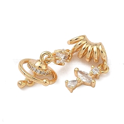 Brass Pave Cubic Zirconia Pendants&nbsp;KK-A286-05G