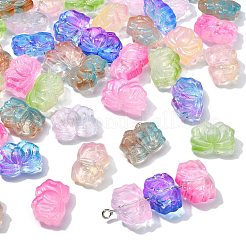 70Pcs 7 Colors Two Tone Glass Beads&nbsp;GLAA-CJ0001-78
