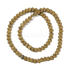 Electroplated Natural Lava Rock Beads Strands&nbsp;G-Q1009-G01-02E
