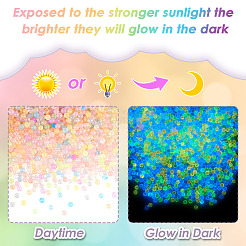 1776Pcs 8 Colors Luminous Transparent Glass Seed Round Beads&nbsp;GLAA-TA0001-62