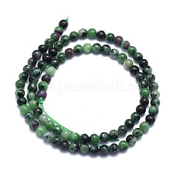 Natural Ruby in Zoisite Beads Strands&nbsp;G-K310-C10-4.5mm
