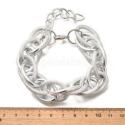 Punk & Hiphop Style Alloy Rolo Chains Link Bracelets for Women Men&nbsp;BJEW-K270-01P