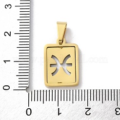 304 Stainless Steel Twelve Constellations Pendants&nbsp;STAS-S152-02G-L