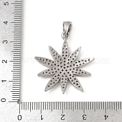 Brass Micro Pave Cubic Zirconia Pendants&nbsp;KK-M322-47A-P