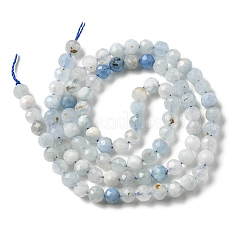 Natural Aquamarine Beads Strands&nbsp;X-G-E411-19E-4mm