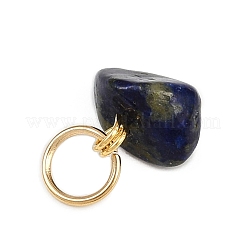 40Pcs 8 Styles Natural Rose Quartz & Amethyst & Lapis Lazuli & Amazonite & Red Agate & Green Aventurine & Sunstone & Topaz Jade Chip Charms&nbsp;PALLOY-JF04211-02