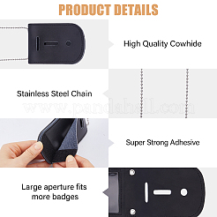 2Pcs Cowhide Badge Cover&nbsp;OFST-HS0001-01