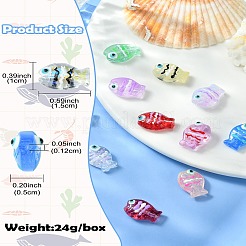 14Pcs 14 Colors Glass Beads&nbsp;LAMP-CJ0002-11