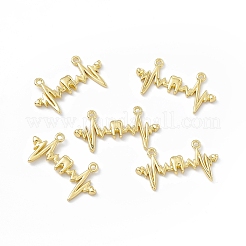 Rack Plating Brass Connector Charms&nbsp;KK-B065-25G