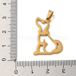 304 Stainless Steel Pendants&nbsp;STAS-O005-15G