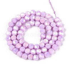 Anti-Tarnish Electroplate Glass Beads Strands&nbsp;EGLA-T021-6mm-15-02