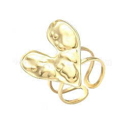 Adjustable 304 Stainless Steel Cuff Rings for Women&nbsp;RJEW-V004-04G