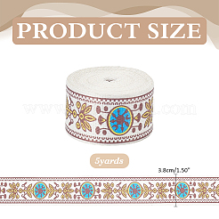 Boho Ethnic Pattern Polyester Webbing Ribbon&nbsp;OCOR-WH0120-61A