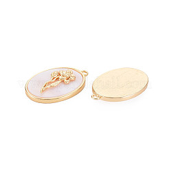 Brass Birth Floral Pendants&nbsp;KK-S364-293