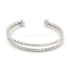 Non-Tarnish Textured 304 Stainless Steel Wrap Cuff Bangle for Women&nbsp;BJEW-P331-16P