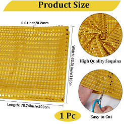 Polyester Paillette Fabric&nbsp;AJEW-WH20006-352B