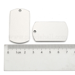 Non-Tarnish 201 Stainless Steel Rectangle Mirror Polished Finish Stamping Blank Tag Pendants&nbsp;X-STAS-S031-03