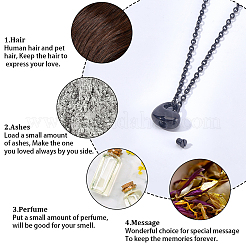 1Pc 304 Stainless Steel Heart Pendant Urn Ashes Necklaces&nbsp;NJEW-CN0001-20EB