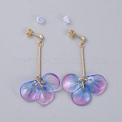 Glass Cluster Beads Dangle Ear Studs&nbsp;EJEW-JE03915