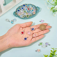 50Pcs Alloy & Glass Pendants&nbsp;PALLOY-TAC0239