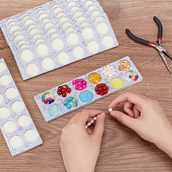 12-Hole Felt Bead Design Boards&nbsp;TOOL-WH0127-38B
