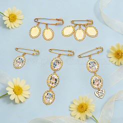 5Pcs Iron Brooches&nbsp;JEWB-UN00011