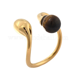 304 Stainless Steel Cuff Rings&nbsp;RJEW-D317-02B-G