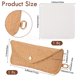1Pc Rectangle Straw Mat Eyeglass Cases&nbsp;AJEW-CN0005-49