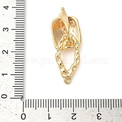 Brass Fold Over Clasps&nbsp;KK-G505-25G