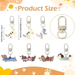 8Pcs Resin Pendant Decorations&nbsp;HJEW-YW00347