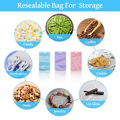 40Pcs 4 Styles Rectangle Plastic Yin-Yang Resealable Packaging Bags&nbsp;ABAG-TA0001-23B
