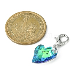 Heart Glass Pendant Decoration&nbsp;HJEW-JM01154