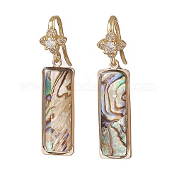 Brass Micro Pave Clear Cubic Zirconia Dangle Earrings&nbsp;EJEW-JE06949
