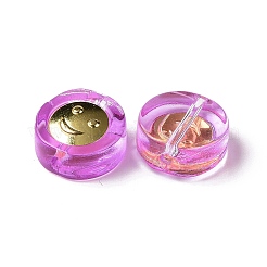 Transparent Spray Painted Glass Beads&nbsp;GLAA-I050-15E