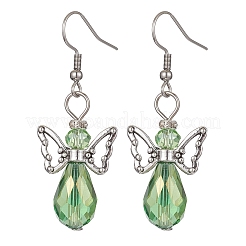 Tibetan Style Alloy Angel Fairy Dangle Earrings&nbsp;EJEW-JE05425-02
