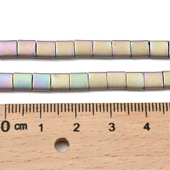Electroplated Frosted Non-magnetic Synthetic Hematite Beads Strands&nbsp;G-G089-B01-13
