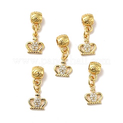 Rack Plating Brass Micro Pave Clear Cubic Zirconia Pendants&nbsp;ZIRC-H125-12