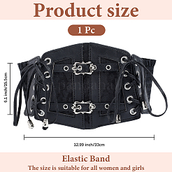 Pu Polyester and Alloy Buckle Loosens Chain Belts&nbsp;AJEW-WH20060-19C