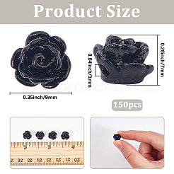 150Pcs Opaque Resin Beads&nbsp;CRES-PA0001-01