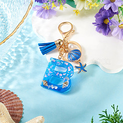 Star Resin & Shell Keychains&nbsp;KEYC-TAC00087-01B
