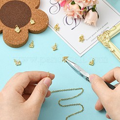 9Pcs 3 Style Brass Micro Pave Clear Cubic Zirconia Pendants&nbsp;KK-CJ0002-81