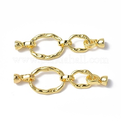 Brass Micro Pave Cubic Zirconia Fold Over Clasps&nbsp;KK-P223-50G